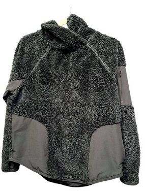 Nike Black Charcoal Fleece Pullover Jacket Men’s Medium (Women’s L)‎